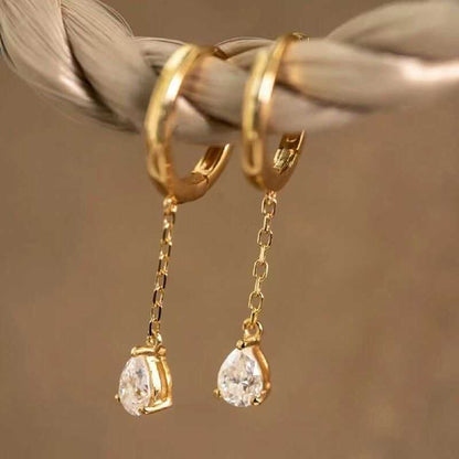 Rhinestone Alloy Dangle Earring mySite