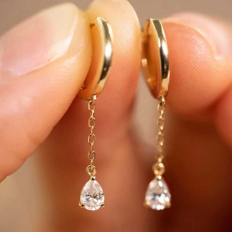 Rhinestone Alloy Dangle Earring mySite