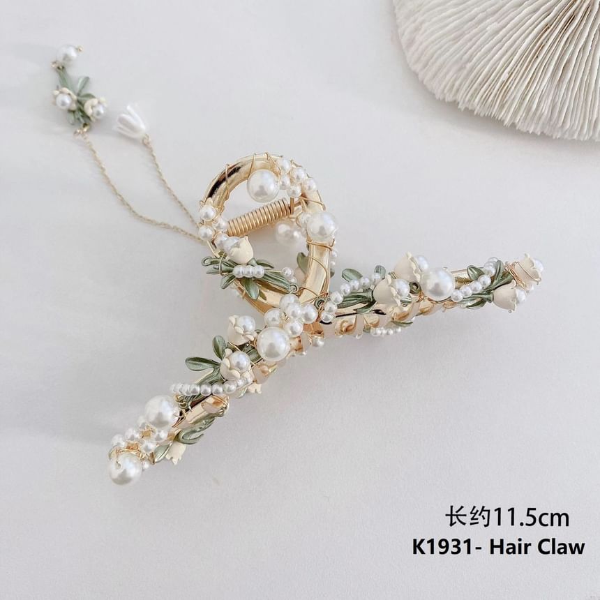 Flower Faux Pearl Hair Claw / Headband / Hair Clip / Necklace / Bracelet SpreePicky