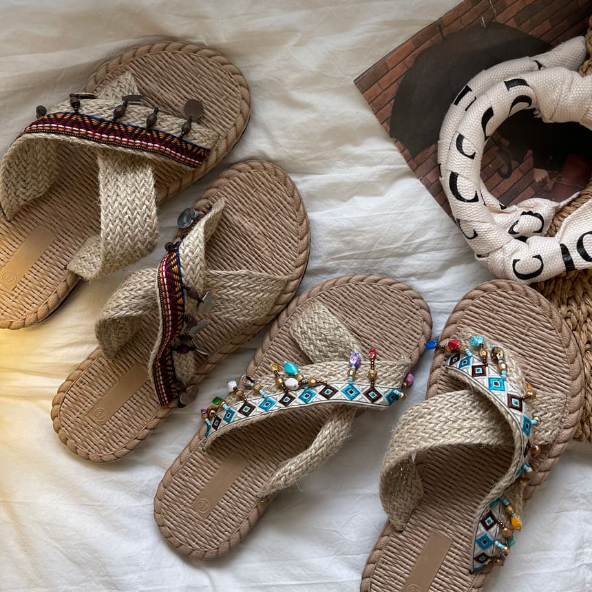 Cross Strap Slide Sandals SpreePicky