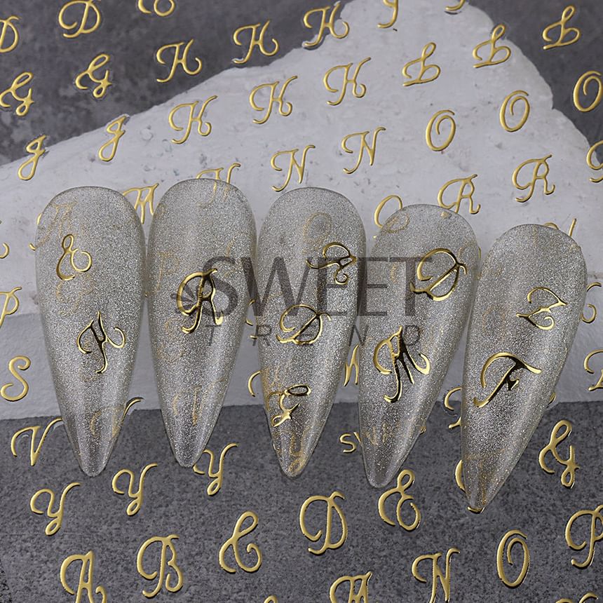 Alphabet Nail Art Stickers SpreePicky