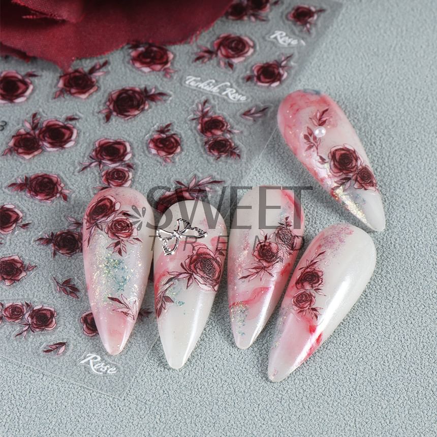 Rose Nail Art Stickers SpreePicky