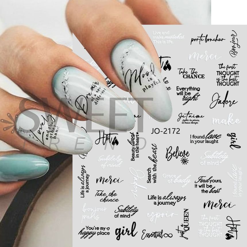 Lettering Nail Art Stickers SpreePicky