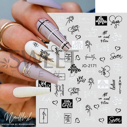 Lettering Nail Art Stickers SpreePicky