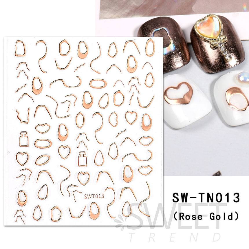 Metallic Nail Art Stickers SpreePicky