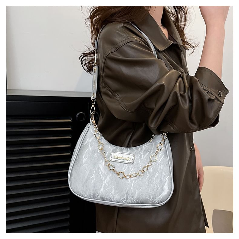 Chain Strap Applique Shoulder Bag SpreePicky