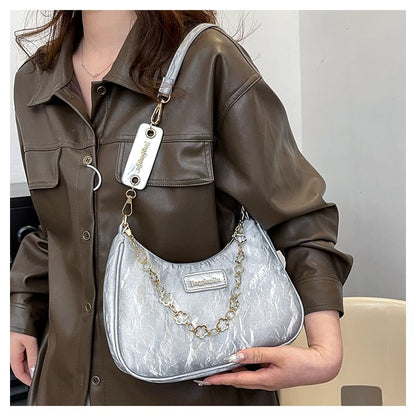 Chain Strap Applique Shoulder Bag SpreePicky