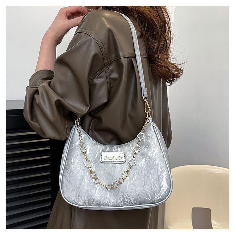 Chain Strap Applique Shoulder Bag SpreePicky