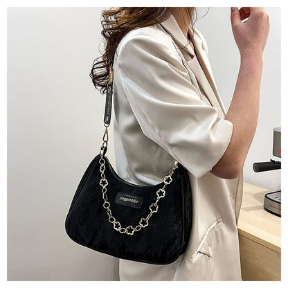 Chain Strap Applique Shoulder Bag SpreePicky