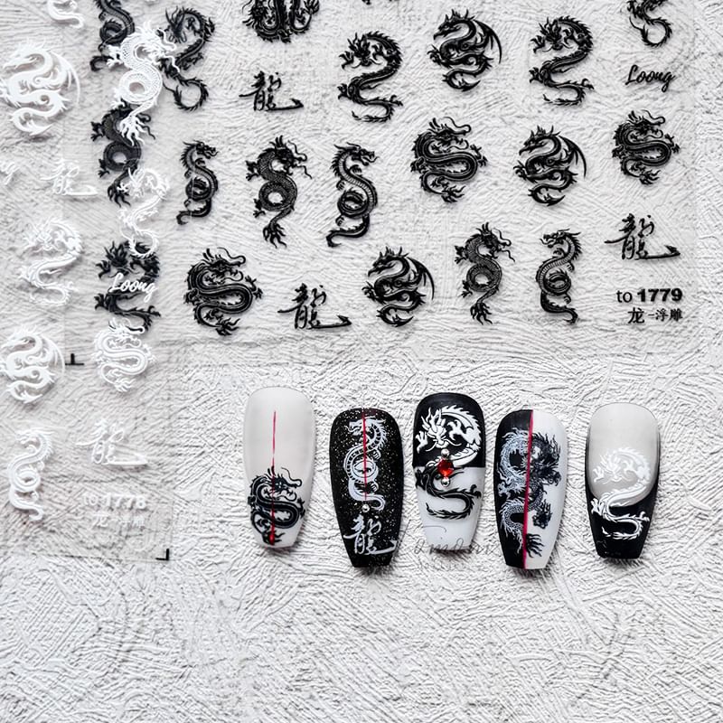 Chinese Dragon Nail Art Stickers SpreePicky