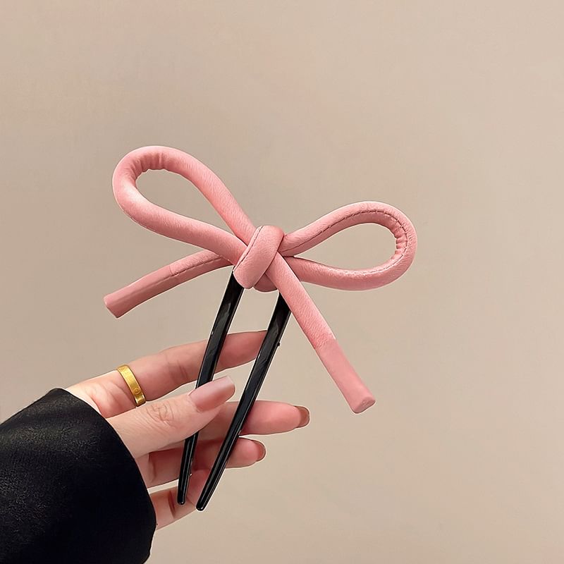 Bow Fabric Hair Stick SpreePicky