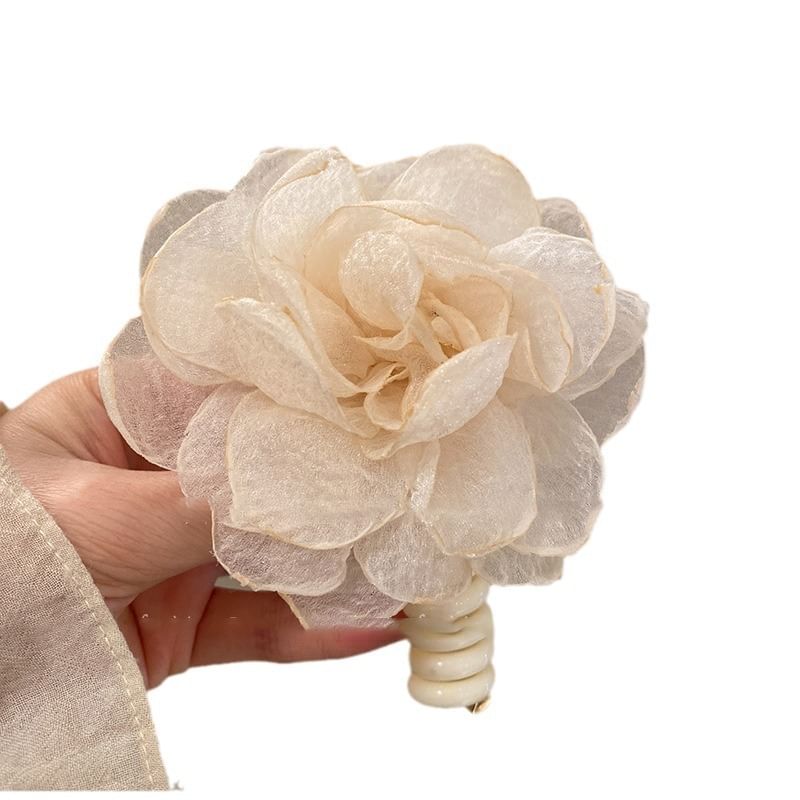 Floral Fabric Coil Hair Tie SpreePicky