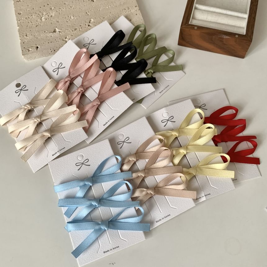 Set of 3: Ribbon Hair Clip SpreePicky