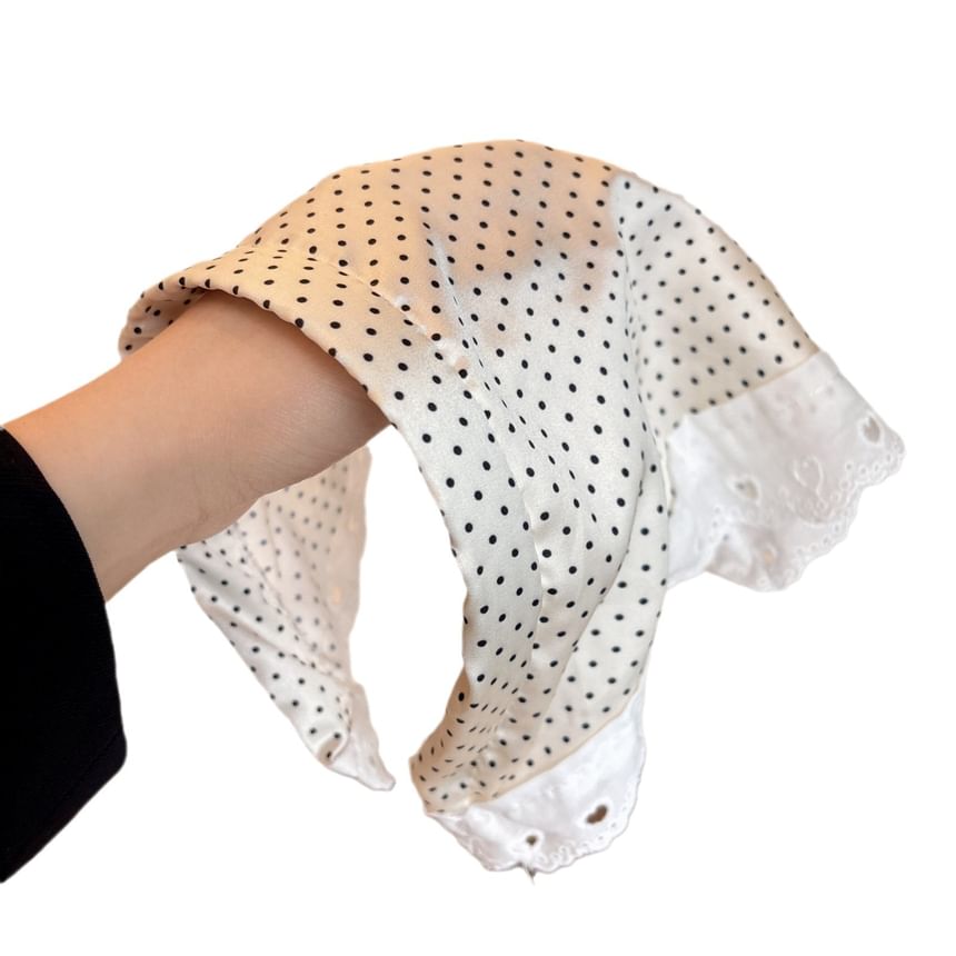 Lace Trim Fabric Bandana SpreePicky