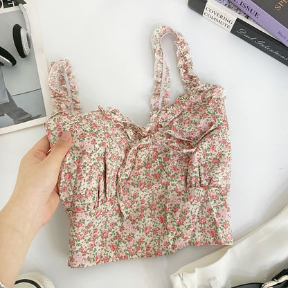 V-Neck Floral Camisole Top mySite