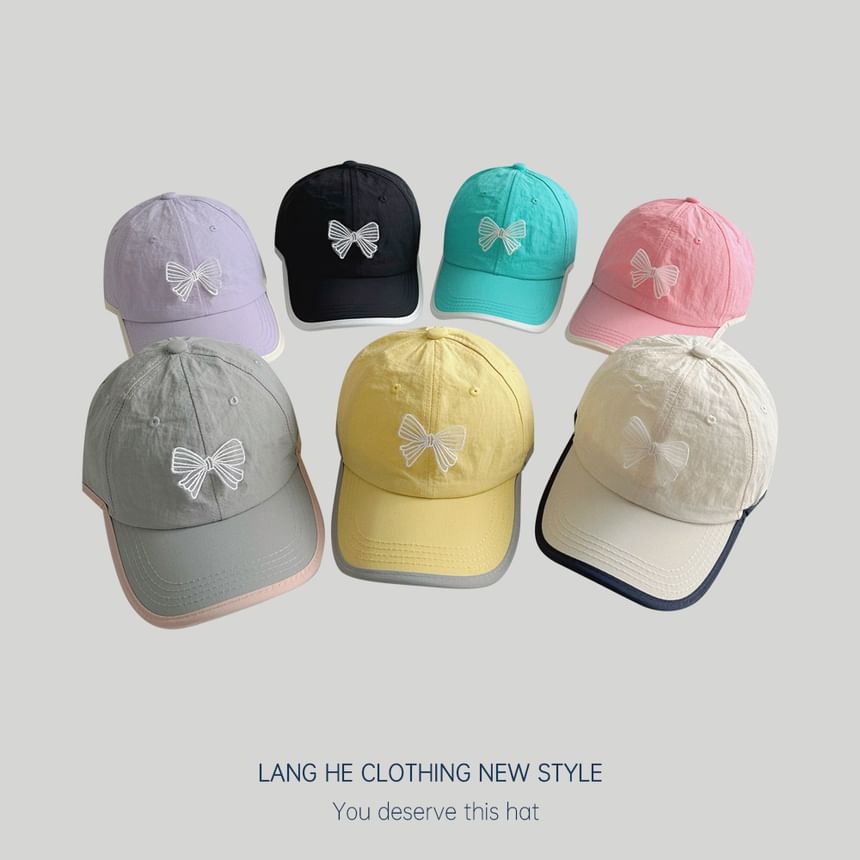 Bow Piped Baseball Cap SpreePicky