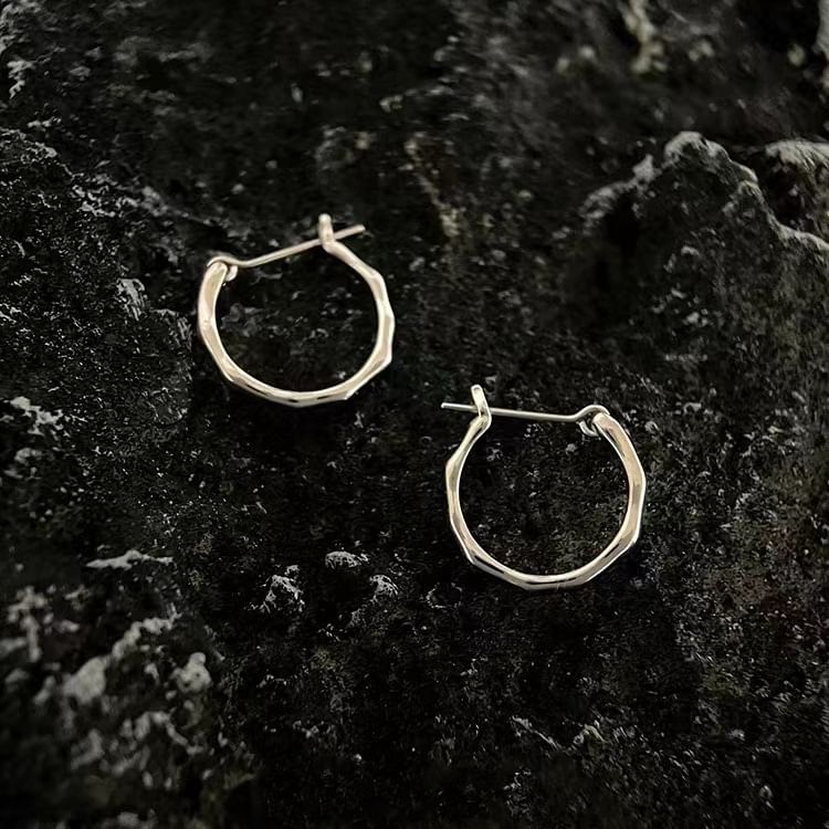 Sterling Silver Plain Hoop Earring SpreePicky