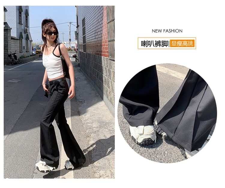 Low Waist Flared Dress Pants (Various Designs) SpreePicky