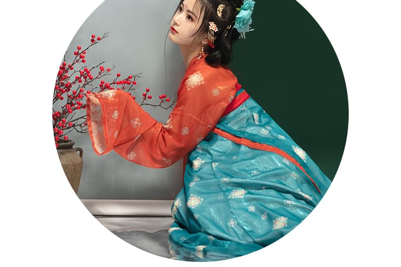 Traditional Chinese Print Costume Set SpreePicky