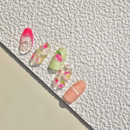 Peach / Bear Nail Art Stickers SpreePicky