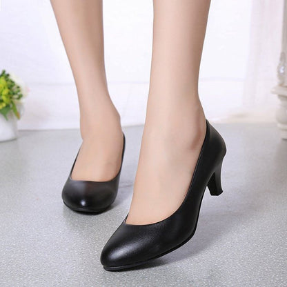 Round Toe Kitten Heel Pumps mySite