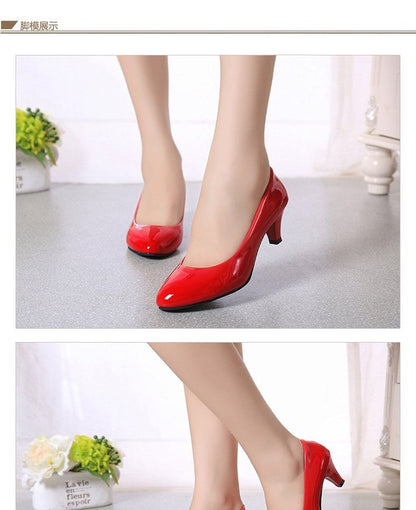 Round Toe Kitten Heel Pumps mySite