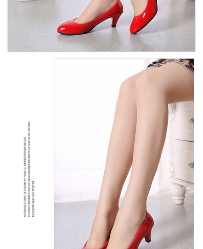 Round Toe Kitten Heel Pumps mySite