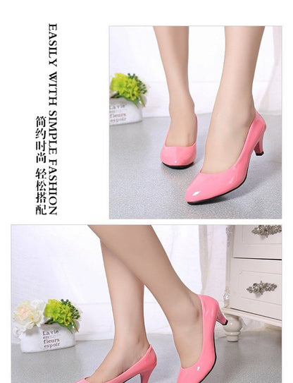 Round Toe Kitten Heel Pumps mySite