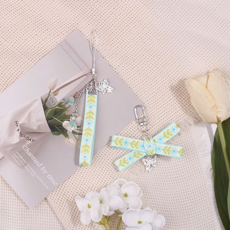 Floral Strap Keyring / Phone Charm (Various Designs) SpreePicky