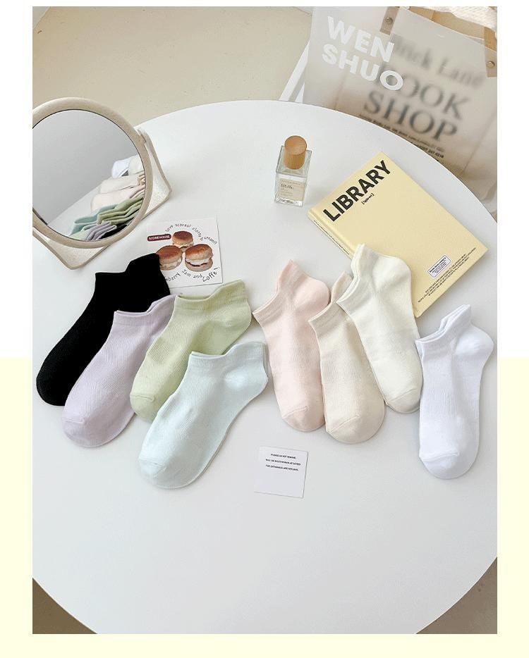 Plain Ankle Socks Set SpreePicky