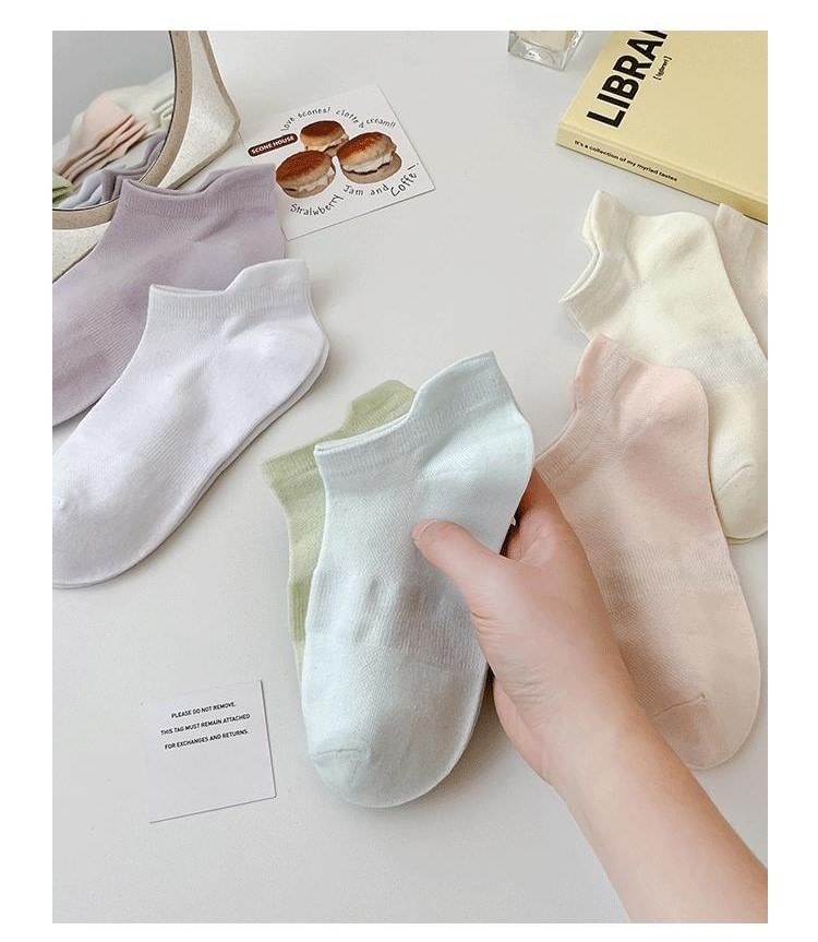 Plain Ankle Socks Set SpreePicky