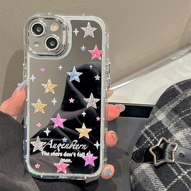 Star / Mirrored Phone Case - iPhone 15 Pro Max / 15 Pro / 15 Plus / 15 / 14 Pro Max / 14 Pro / 14 Plus / 14 / 13 Pro Max / 13 Pro / 13 / 13 mini / 12 Pro Max / 12 Pro / 12 / 12 mini / 11 Pro Max / 11 Pro / 11 SpreePicky