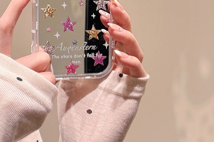 Star / Mirrored Phone Case - iPhone 15 Pro Max / 15 Pro / 15 Plus / 15 / 14 Pro Max / 14 Pro / 14 Plus / 14 / 13 Pro Max / 13 Pro / 13 / 13 mini / 12 Pro Max / 12 Pro / 12 / 12 mini / 11 Pro Max / 11 Pro / 11 SpreePicky