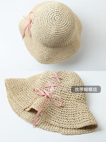 Lace-Up Straw Sun Hat SpreePicky