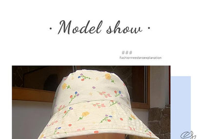 Floral Print Bucket Hat SpreePicky