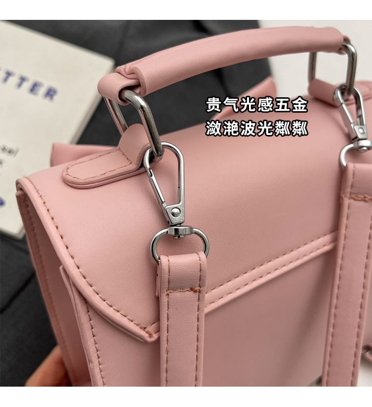 Bow Flap Faux Leather Flap Backpack SpreePicky