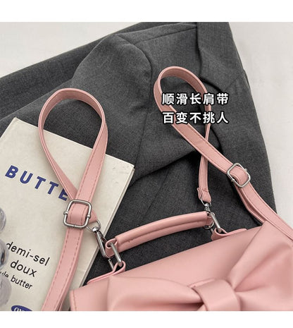 Bow Flap Faux Leather Flap Backpack SpreePicky