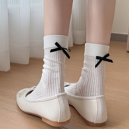 Plain Bow Socks SpreePicky