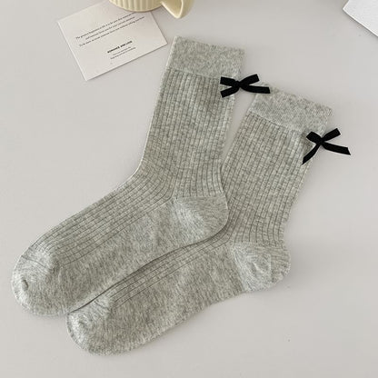 Plain Bow Socks SpreePicky