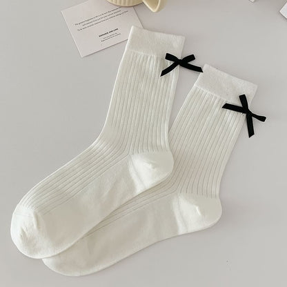 Plain Bow Socks SpreePicky