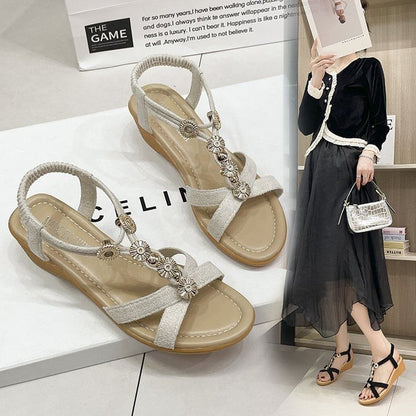 Flower Wedge Sandals SpreePicky