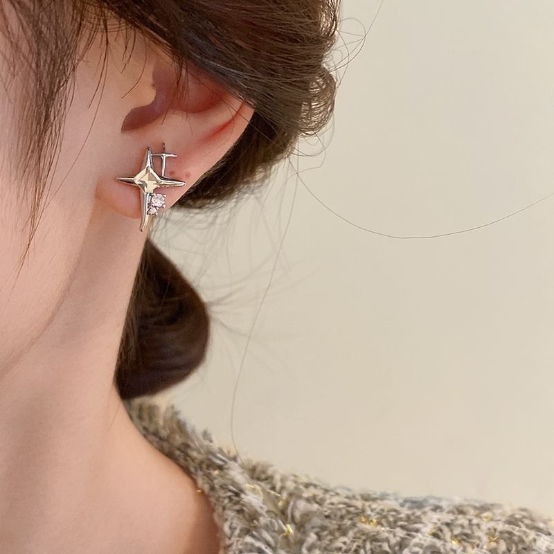 Star Rhinestone Alloy Stud Earring mySite