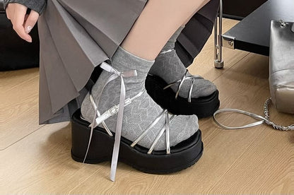 Platform Wedge Heel Ankle Strap Sandals SpreePicky