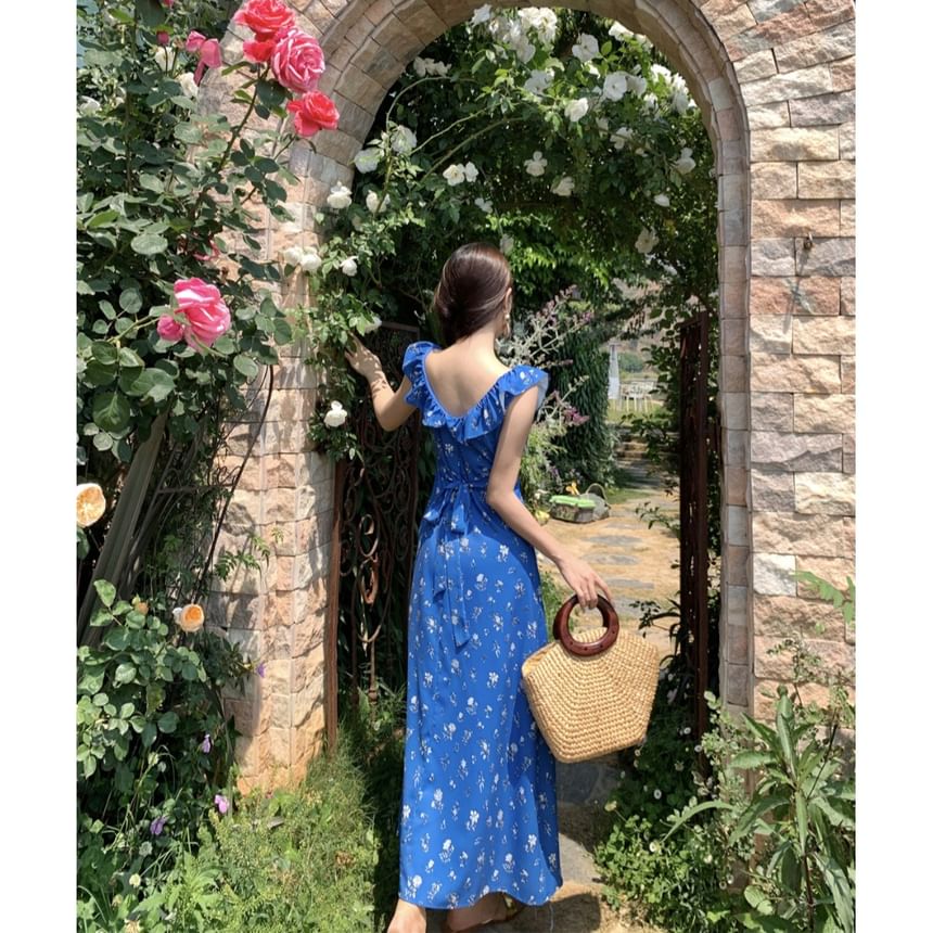 Sleeveless Floral Maxi Sundress SpreePicky