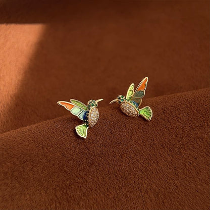 Bird Rhinestone Ear Stud SpreePicky