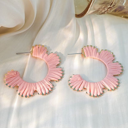 Floral Open Hoop Earring SpreePicky