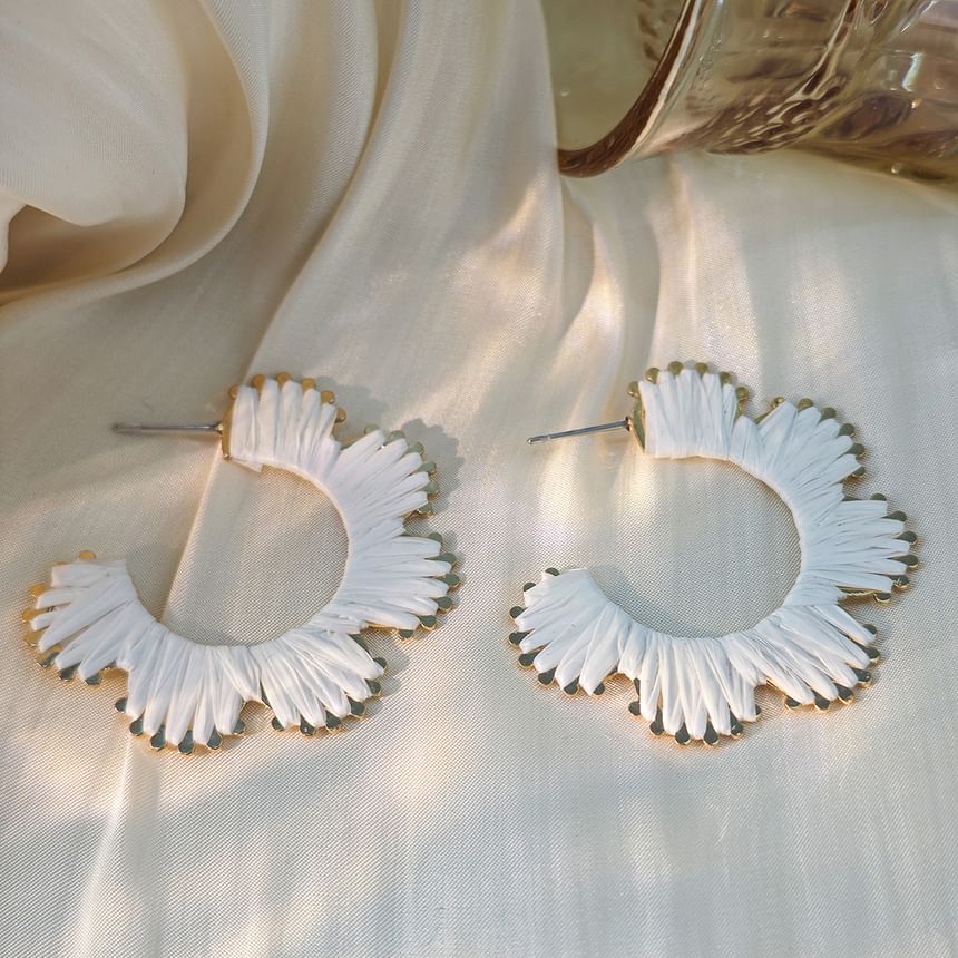 Floral Open Hoop Earring SpreePicky