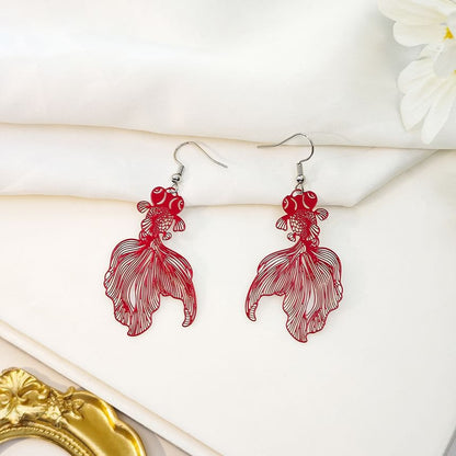 Goldfish Drop Hook Earring SpreePicky