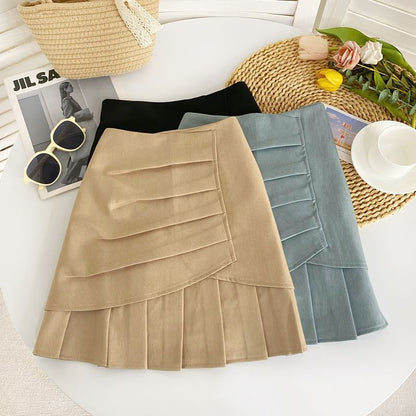 Plain Pleated A-Line Skirt mySite