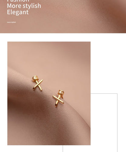 Cross S925 Sterling Silver Stud Earring SpreePicky